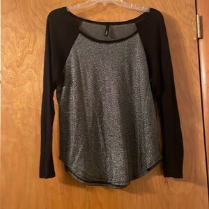 Womens Silver And Black Top